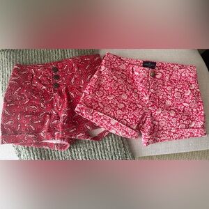 Wallflower Paisley & AE Floral Jean Shorts Duo